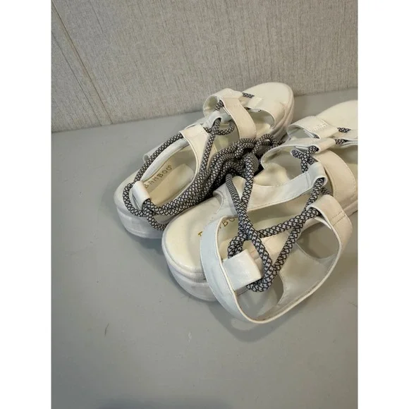 Bamboo Open Toe Lace Up Cutout Sneaker Sandal 20085 nwob size 8.5 - Picture 5 of 9